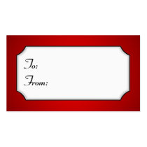 Shiny Red Gift Tag business cards