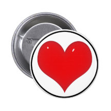 Shiny Red Heart (Add Your Text) Pin
