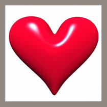 Shiny Red Heart Poster posters