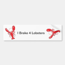 Shiny Red Lobster Bumper Stickers