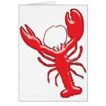 Shiny Red Lobster Greeting Cards