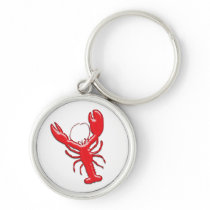 Shiny Red Lobster Keychain