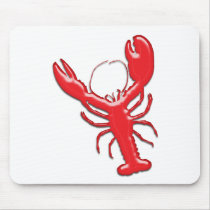 Shiny Red Lobster Mousepads