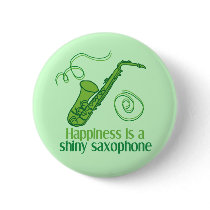 Shiny Saxophone Button