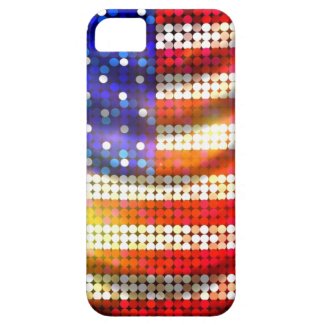 Shiny Sparkling Beaded Sequin American Flag Case iPhone 5  Case