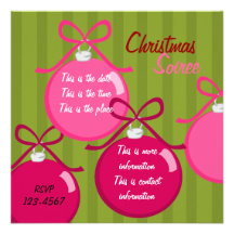 Shiny Spiffy Ornamants Invite