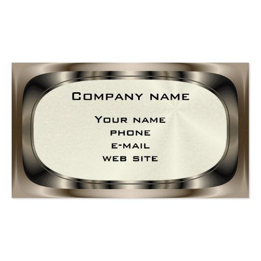 Shiny Steel ~ biz card Business Card Template (front side)