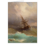 Ship in the Stormy Sea Card