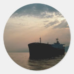 Ship on calm sea, Italy Sticker