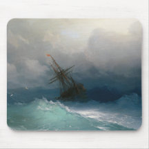Ship on Stormy Seas Ivan Aivazovsky seascape storm Mousepads