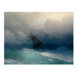 Ship on Stormy Seas Post Card