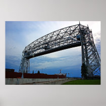 Ship under the Lift Bridge Poster