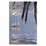 Ship upon still sea custom stationery