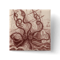 ship vs. octopus pin