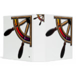 Ship Wheel Art 3 Ring Binder