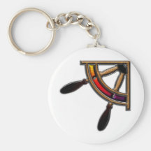 Ship Wheel Art Keychains