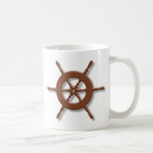 Ship wheel coffee mug