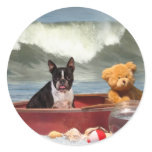 Ship wrecked round sticker