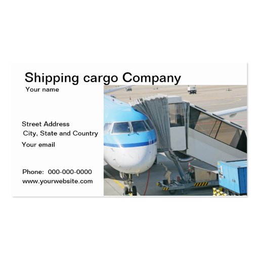 Shipping cargo delivery business card (front side)