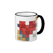 Shipping Container Heart Coffee Mugs