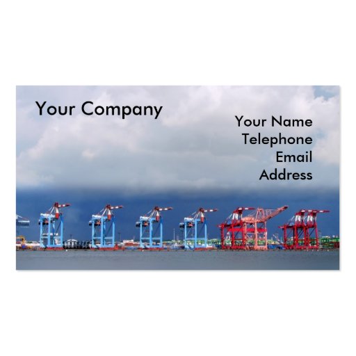 Shipping Cranes and Containers Business Cards