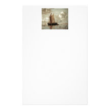 Shipping in Calm Waters of an Estuary Customized Stationery