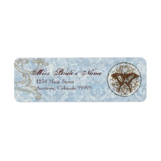 Shipping Labels - Fleur di Lys Damask vs2 label