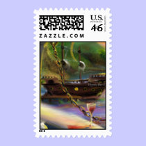 Shipping Wine Postage Stamp