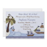 Ships Ahoy Baby Boy Shower Invitation