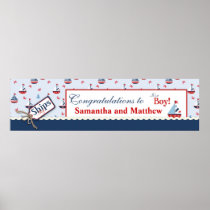 Ships Ahoy! Banner 2B Print