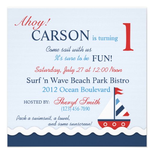 Ships Ahoy Birthday Invite Square 1