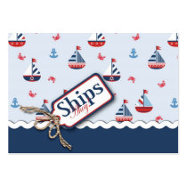 Ships Ahoy! Gift Tag 2 Business Card Template