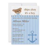 Ships Ahoy Nautical Boy Baby Shower Personalized Announcement