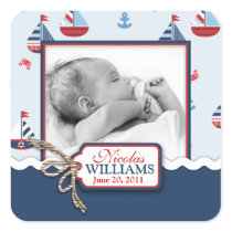 Ships Ahoy! Photo Square Sticker