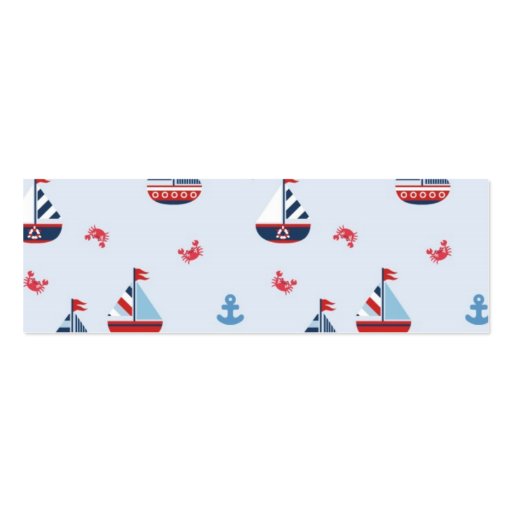 Ships Ahoy! Skinny Gift Tag Business Card (back side)