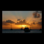 Ships and Sunset Print