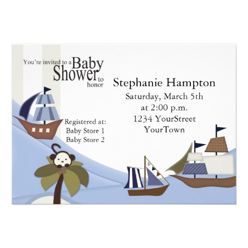 Ships Baby Shower Invitation from Zazzle.com