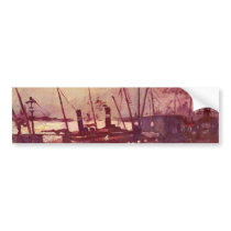 Ships in Antwerp by Vincent van Gogh Bumper Stickers