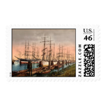 Ships in Hamburg Harbour, Germany Stamp