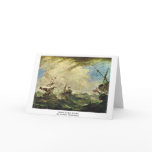 Ships In Sea Storm By Guardi Francesco Card