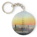 Ships In The Port Of Greifswald keychains