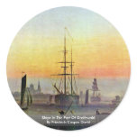 Ships In The Port Of Greifswald stickers