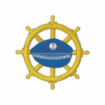 Ships Wheel with Hat embroidered shirts