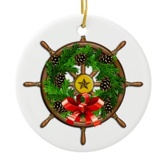 Ship's Wheel Wreath ornament