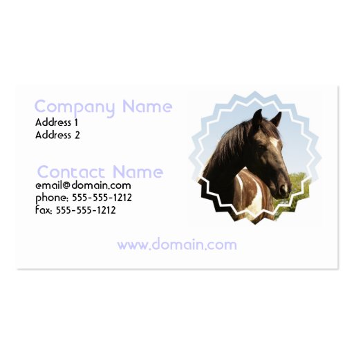 Shire Draft Horse Business Card