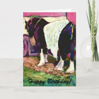 Shire Horse Birthday Card card
