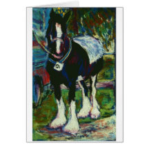 Shire Horse Birthday Card