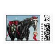 Shire Horse Holiday Stamps