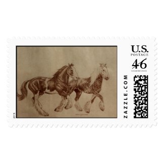 Shire Horse Postage stamp
