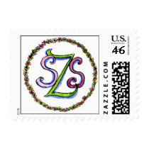 shirley and sam anniversary logo postage